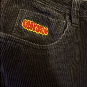 Empyre chocolate brown corduroy Pants with Embroidered Logo